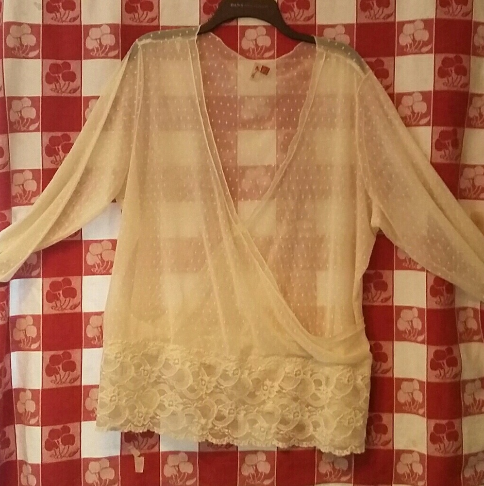 Plus size Seven7 sheer top